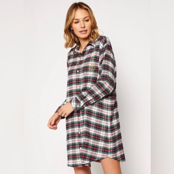Ralph Lauren Plaid Sleep Shirt - Picture 1 of 6
